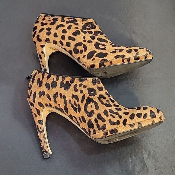 L.K.BENNETT"MIRIAM LEOPARD PRINT POINTED TOE WOMEN"S BACK ZIPPER CLOSURE BOOTIE - Picture 11 of 16